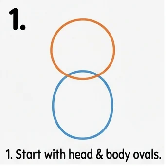 How to Draw a Bear: Easy Step-by-Step Drawing Tutorial for Kids 2 How to Draw a Bear Step 1