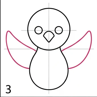 How to Draw an Eagle: Easy Eagle Drawing Tutorial for Kids 4 How to Draw an Eagle Step 3