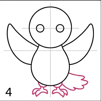 How to Draw an Eagle: Easy Eagle Drawing Tutorial for Kids 5 How to Draw an Eagle Step 4