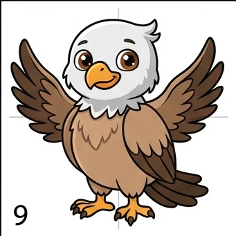 How to Draw an Eagle: Easy Eagle Drawing Tutorial for Kids 10 How to Draw an Eagle Step 9