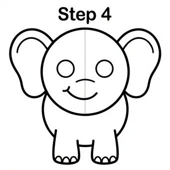 How to Draw an Elephant: Easy Step-by-Step Drawing Tutorial for Kids 5 How to Draw an Elephant Step 4