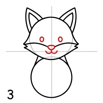 How to Draw a Fox: Easy Step-by-Step Drawing Tutorial for Kids 4 How to Draw a Fox Step 3
