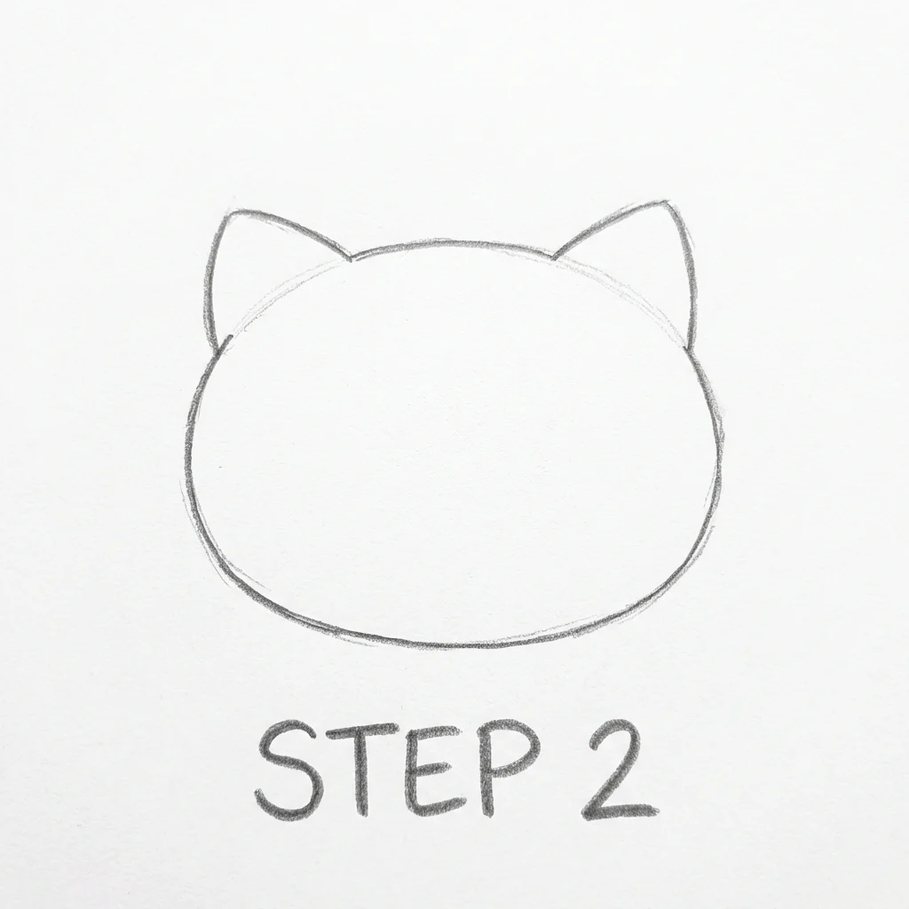 How to Draw Hello Kitty: Easy Step-by-Step Drawing Tutorial for Kids 3 How to Draw Hello Kitty Step 2