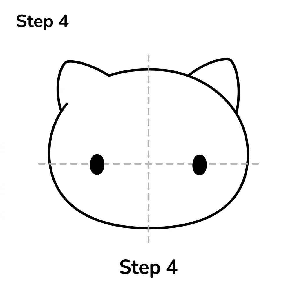 How to Draw Hello Kitty: Easy Step-by-Step Drawing Tutorial for Kids 5 How to Draw Hello Kitty Step 4
