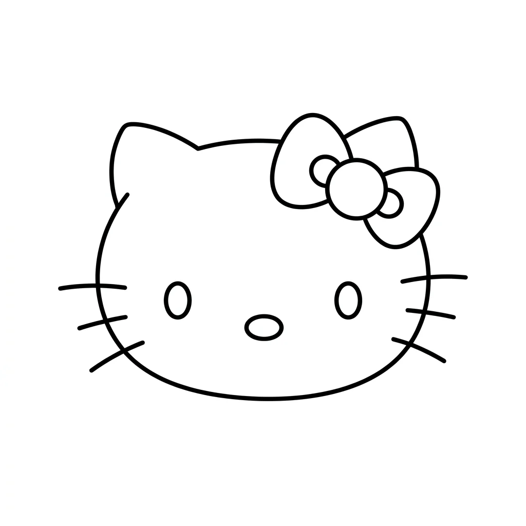 How to Draw Hello Kitty: Easy Step-by-Step Drawing Tutorial for Kids 8 How to Draw Hello Kitty Step 7