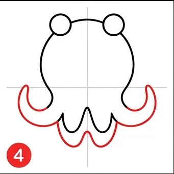 How to Draw an Octopus: Easy Step-by-Step Drawing Tutorial for Kids 5 How to Draw an Octopus Step 4