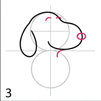 How to Draw Snoopy: Easy Step-by-Step Drawing Tutorial for Kids 4 How to Draw Snoopy Step 3