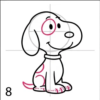 How to Draw Snoopy: Easy Step-by-Step Drawing Tutorial for Kids 9 How to Draw Snoopy Step 8