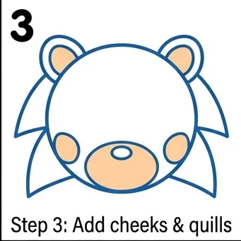 How to Draw Sonic: Easy Step-by-Step Drawing Tutorial for Kids 4 How to Draw Sonic Step 3