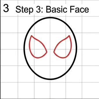 How to Draw Spiderman: Easy Step-by-Step Drawing Tutorial for Kids 4 How to Draw Spiderman Step 3