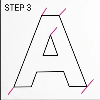 How to Draw 3D Letters: Easy Step-by-Step Drawing Tutorial for Kids 4 How to Draw 3D Letters Step 3