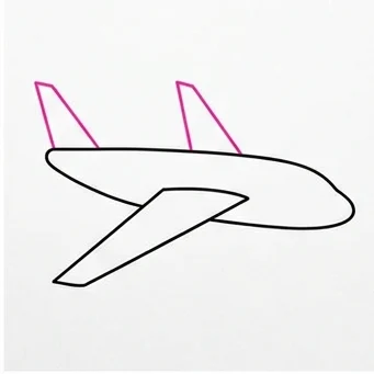 How to Draw an Aeroplane: Easy Step-by-Step Drawing Tutorial for Kids 4 How to Draw an Aeroplane Step 3