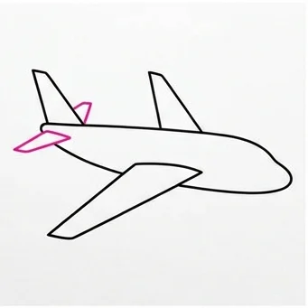 How to Draw an Aeroplane: Easy Step-by-Step Drawing Tutorial for Kids 5 How to Draw an Aeroplane Step 4