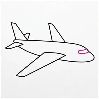 How to Draw an Aeroplane: Easy Step-by-Step Drawing Tutorial for Kids 6 How to Draw an Aeroplane Step 5