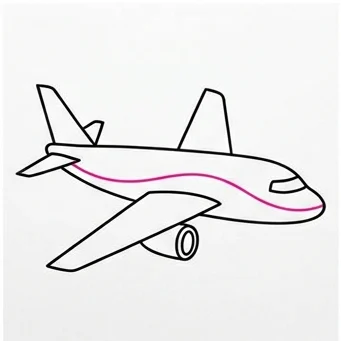 How to Draw an Aeroplane: Easy Step-by-Step Drawing Tutorial for Kids 9 How to Draw an Aeroplane Step 8