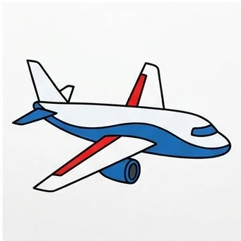 How to Draw an Aeroplane: Easy Step-by-Step Drawing Tutorial for Kids 10 How to Draw an Aeroplane Step 9