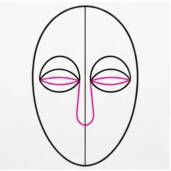 How to Draw an African Mask: Easy Step-by-Step Drawing Tutorial for Kids 5 How to Draw an African Mask Step 4