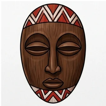 How to Draw an African Mask: Easy Step-by-Step Drawing Tutorial for Kids 10 How to Draw an African Mask Step 9