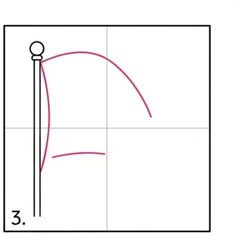 How to Draw an American Flag: Easy Step-by-Step Drawing Tutorial for Kids 4 How to Draw an American Flag Step 3