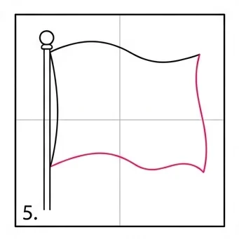 How to Draw an American Flag: Easy Step-by-Step Drawing Tutorial for Kids 6 How to Draw an American Flag Step 5