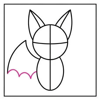 How to Draw a Bat: Easy Step-by-Step Drawing Tutorial for Kids 6 How to Draw a Bat Step 5