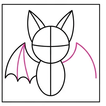 How to Draw a Bat: Easy Step-by-Step Drawing Tutorial for Kids 7 How to Draw a Bat Step 6