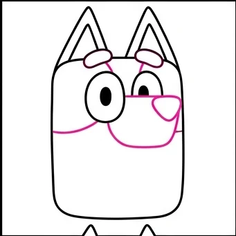 How to Draw a Blue Dog Character: Easy Step-by-Step Drawing Tutorial for Kids 5 How to Draw a Blue Dog Character Step 4
