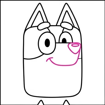 How to Draw a Blue Dog Character: Easy Step-by-Step Drawing Tutorial for Kids 6 How to Draw a Blue Dog Character Step 5