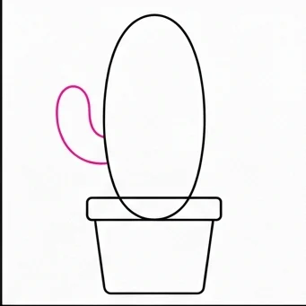 How to Draw a Cactus: Easy Step-by-Step Drawing Tutorial for Kids 4 How to Draw a Cactus Step 3