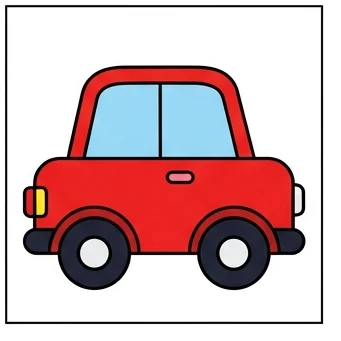 How to Draw an Easy Car: Easy Step-by-Step Drawing Tutorial for Kids 10 How to Draw an Easy Car Step 9