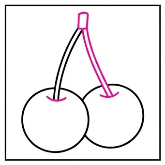 How to Draw Cherries: Easy Step-by-Step Drawing Tutorial for Kids 6 How to Draw Cherries Step 5