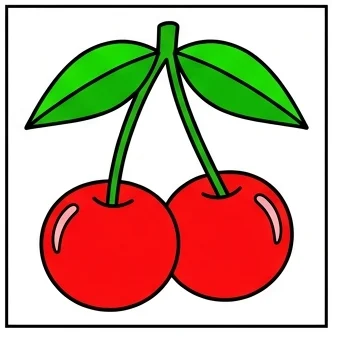 How to Draw Cherries: Easy Step-by-Step Drawing Tutorial for Kids 10 How to Draw Cherries Step 9