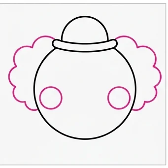 How to Draw a Clown: Easy Step-by-Step Drawing Tutorial for Kids 5 How to Draw a Clown Step 4