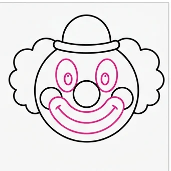 How to Draw a Clown: Easy Step-by-Step Drawing Tutorial for Kids 8 How to Draw a Clown Step 7