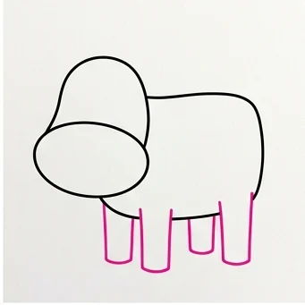 How to Draw an Easy Cow: Easy Step-by-Step Drawing Tutorial for Kids 4 How to Draw a Cow Step 3