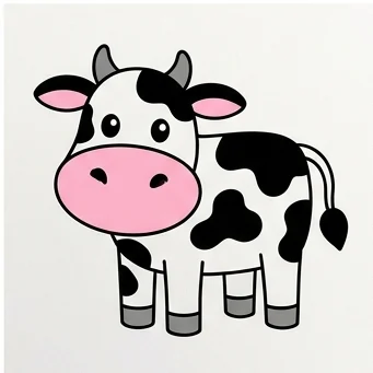 How to Draw an Easy Cow: Easy Step-by-Step Drawing Tutorial for Kids 10 How to Draw a Cow Step 9
