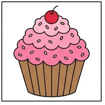 How to Draw a Cupcake: Easy Step-by-Step Drawing Tutorial for Kids 10 How to Draw a Cupcake Step 9