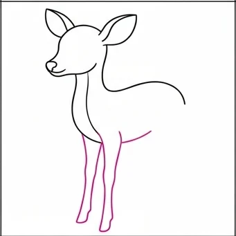 How to Draw a Deer: Easy Step-by-Step Drawing Tutorial for Kids 6 How to Draw a Deer Step 5