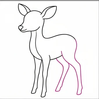 How to Draw a Deer: Easy Step-by-Step Drawing Tutorial for Kids 7 How to Draw a Deer Step 6
