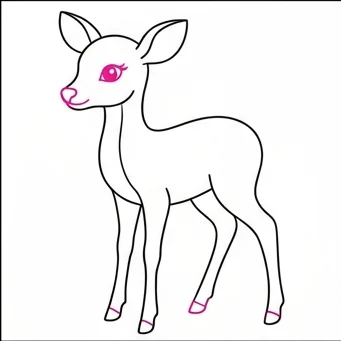 How to Draw a Deer: Easy Step-by-Step Drawing Tutorial for Kids 8 How to Draw a Deer Step 7