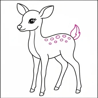 How to Draw a Deer: Easy Step-by-Step Drawing Tutorial for Kids 9 How to Draw a Deer Step 8