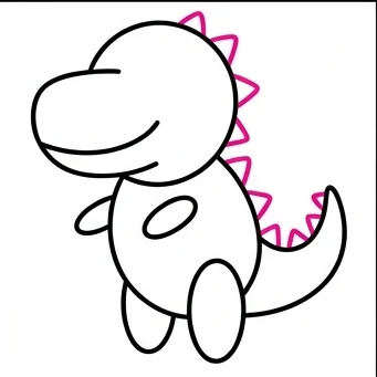 How to Draw a Dinosaur: Easy Step-by-Step Drawing Tutorial for Kids 8 How to Draw a Dinosaur Step 7