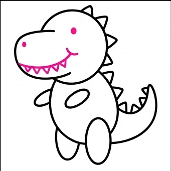 How to Draw a Dinosaur: Easy Step-by-Step Drawing Tutorial for Kids 9 How to Draw a Dinosaur Step 8
