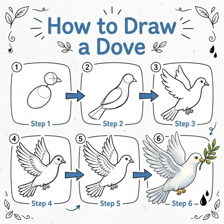 How to Draw a Dove: Easy Step-by-Step Drawing Tutorial for Kids 10 How to Draw a Dove