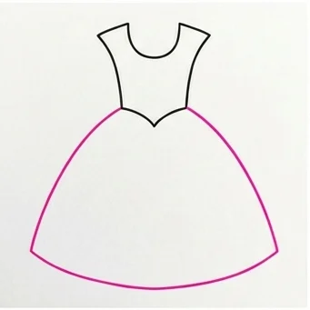 How to Draw a Princess Dress: Easy Step-by-Step Drawing Tutorial for Kids 5 How to Draw a Princess Dress Step 4