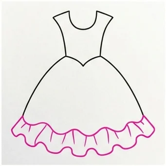 How to Draw a Princess Dress: Easy Step-by-Step Drawing Tutorial for Kids 6 How to Draw a Princess Dress Step 5