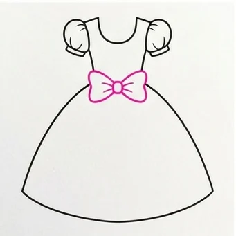 How to Draw a Princess Dress: Easy Step-by-Step Drawing Tutorial for Kids 8 How to Draw a Princess Dress Step 7