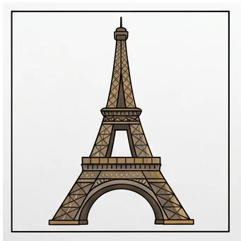 How to Draw the Eiffel Tower: Easy Step-by-Step Drawing Tutorial for Kids 10 How to Draw the Eiffel Tower Step 9