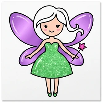 How to Draw a Fairy: Easy Step-by-Step Drawing Tutorial for Kids 10 How to Draw a Fairy Step 9