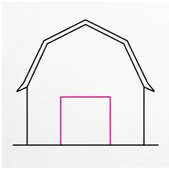 How to Draw a Farm Barn: Easy Step-by-Step Drawing Tutorial for Kids 6 How to Draw a Farm Barn Step 6